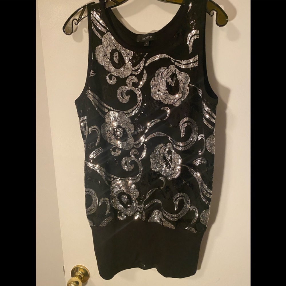 Sequin tunic top